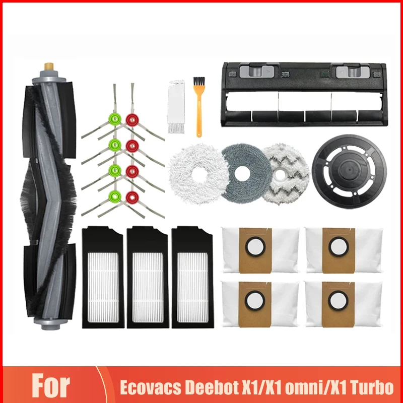 Для Ecovacs Deebot T10 / X1 omni аксессуары для робота-пылесоса пылесборник HEPA фильтр Швабра тканевая роликовая щетка запасные части