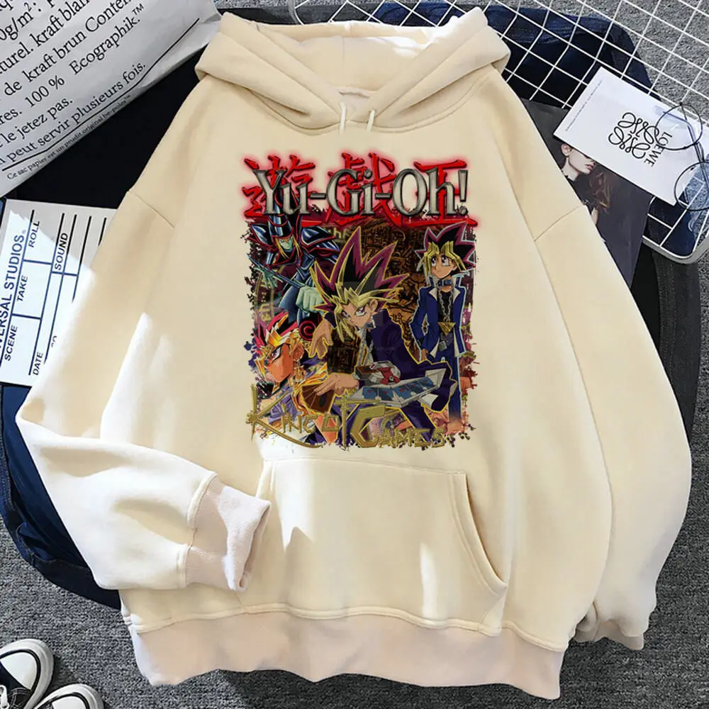 Фото Yu Gi Oh толстовка с капюшоном уличная одежда из мягкой ткани японский современный стиль дизайнер женские толстовки с капюшоном Y2K молодежная забавная повседневная одежда №3