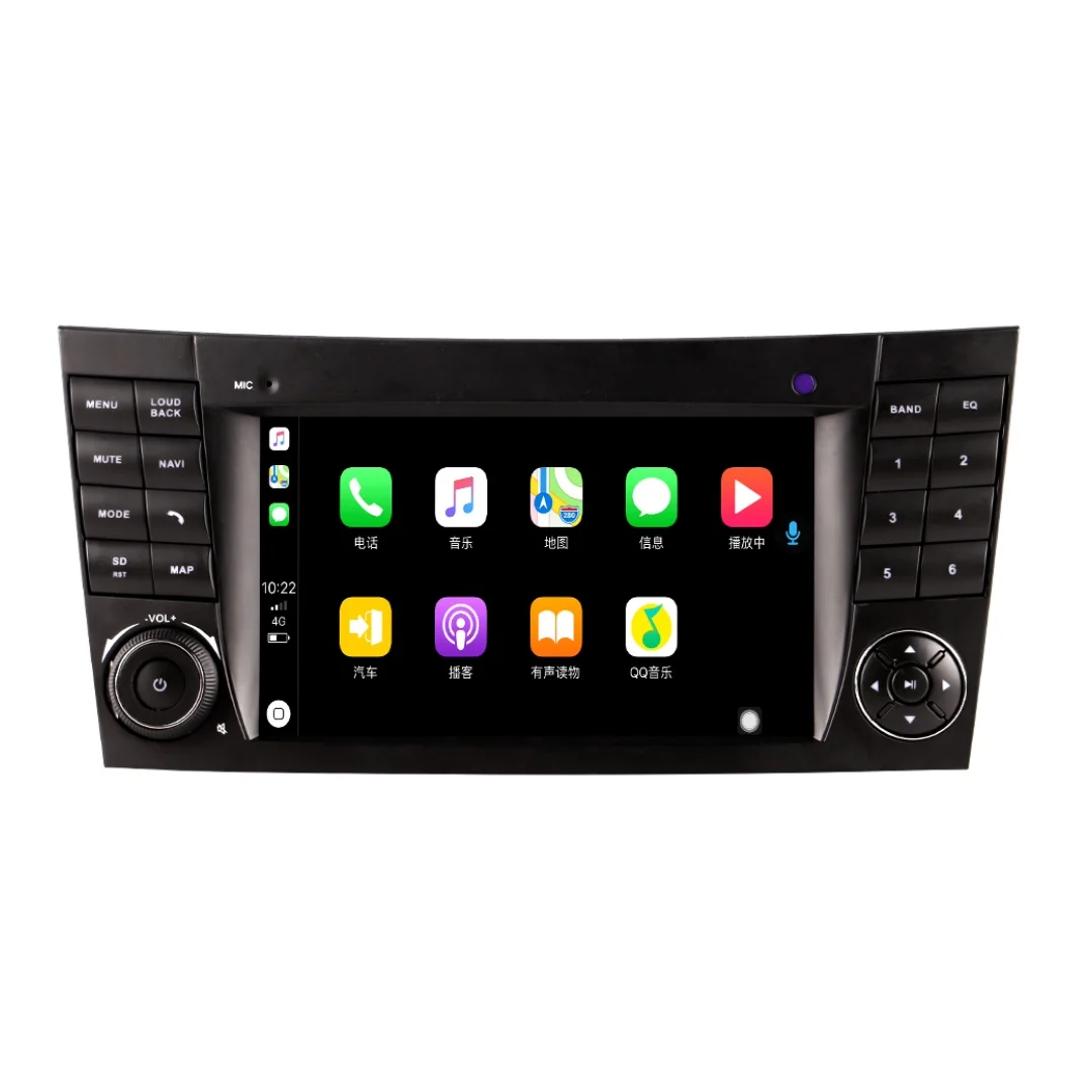 7-дюймовый 2Din автомобильный радиоприемник с GPS Android Auto Carplay для Mercedes Benz E-class W211 E200 E220 E300 E350 E240 E280 W219 2002-2008 HD экран