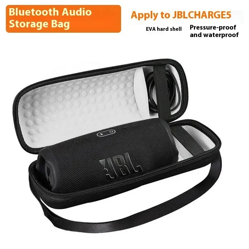 Фото Pop Damaite Жесткий дорожный ящик из ЭВА для хранения для JBL Charge 5, защитный чехол, чехол Charge5, портативная беспроводная сумка для динамиков №2