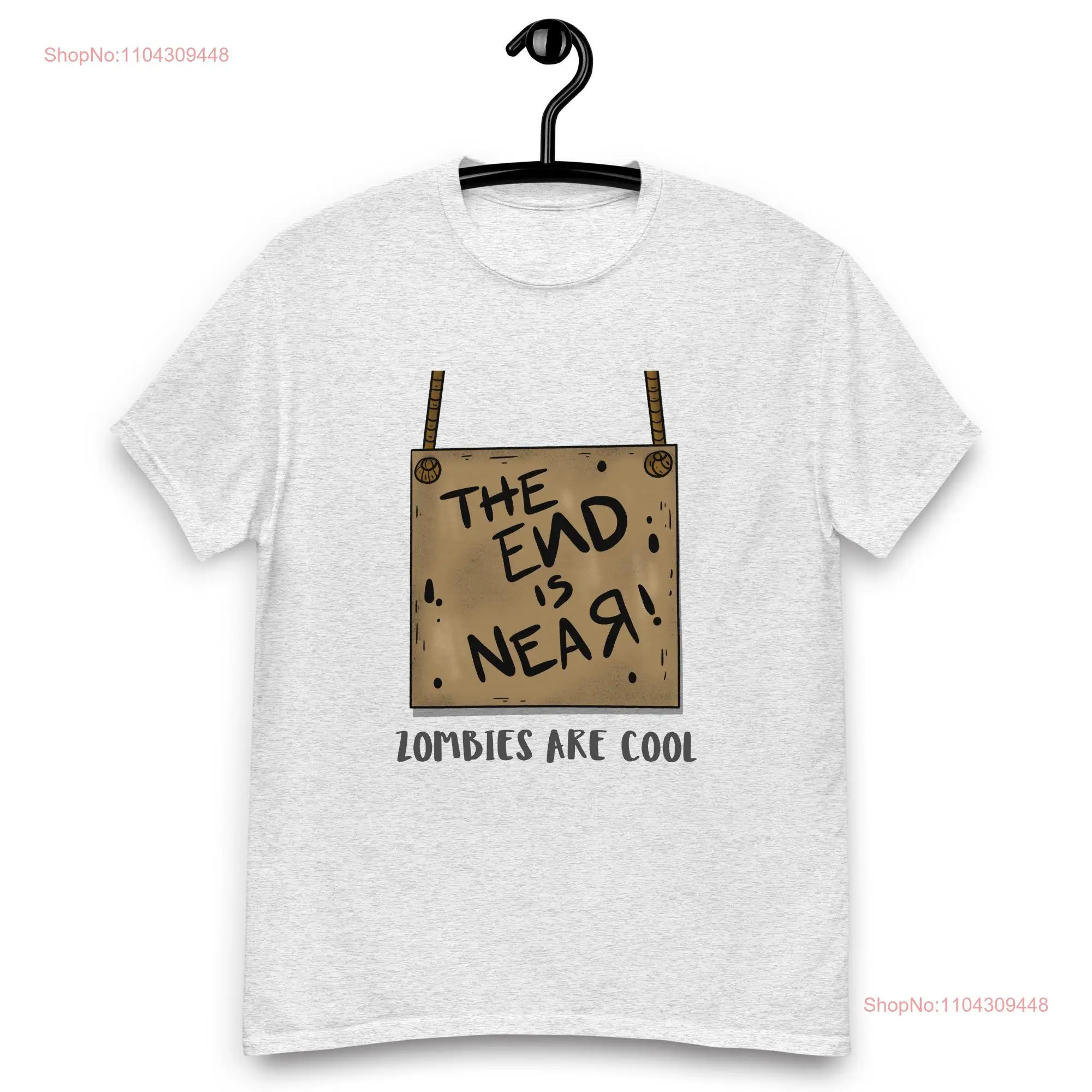 Футболка с зомби на Хэллоуин The End is Near Cool Funny Apocalypse для влюбленных с длинными или короткими рукавами