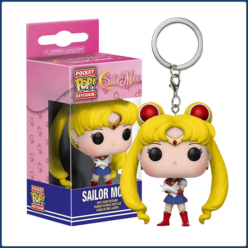 Карманный брелок FUNKO Сейлор Мун, классический популярный волшебный брелок для девочек Цукино Усаги Каваи Q-версия, аниме, кулон, брелки, подарки для детей