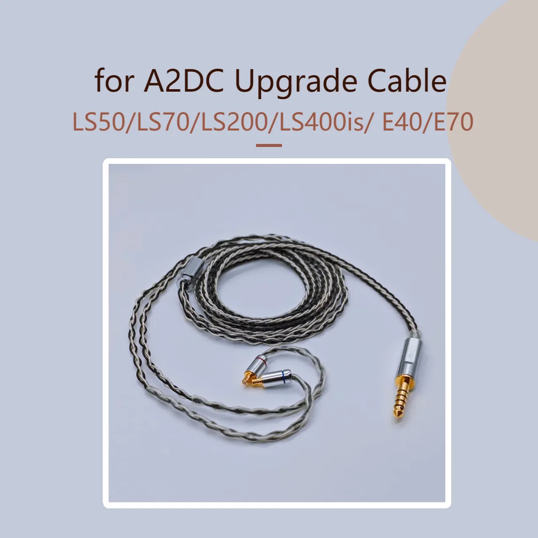 Кабель для обновления A2DC, 8-ядерный провод для наушников OCC с серебряным смешанным покрытием и 3,5 мм для LS50, LS70, LS200, LS400is, E40, E70