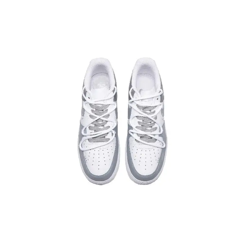 Фото 【Настроить】Nike Air Force 1 Обувь для скейтбординга Мужские низкие белые кроссовки CW2288-111 №4