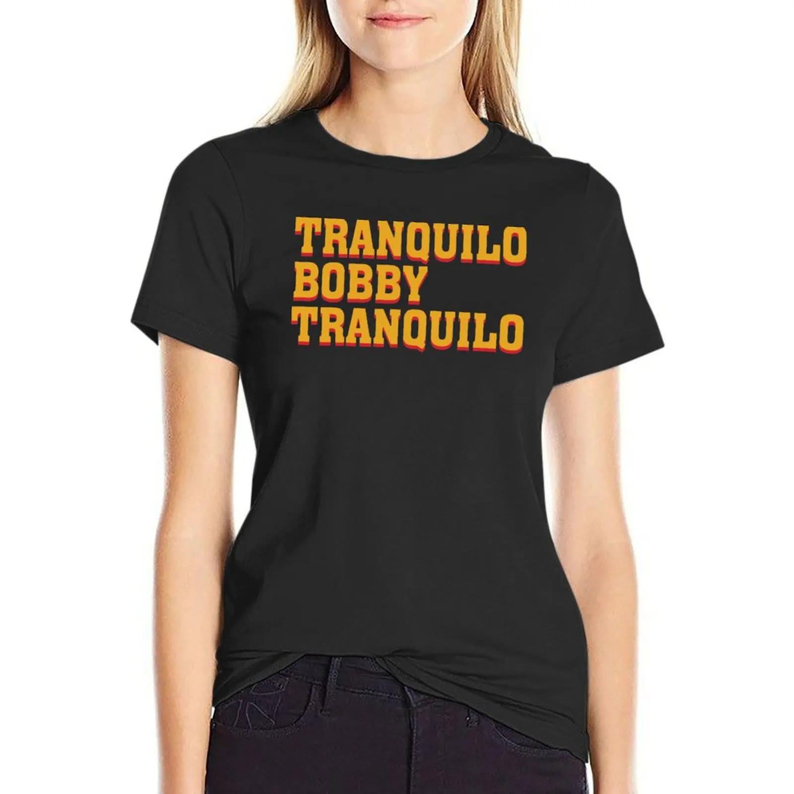 Tranquilo Bobby, Tranquilo. Футболка милые топы больших размеров летняя верхняя одежда для женщин