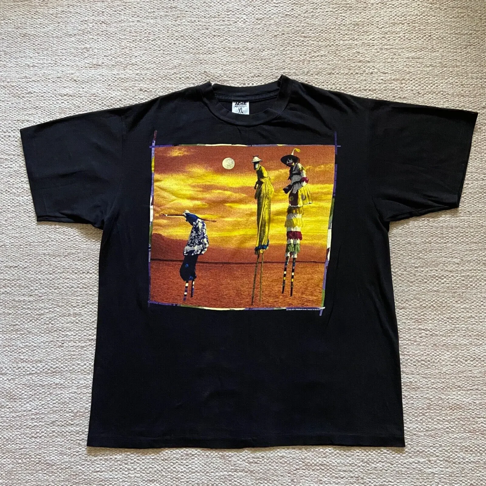 Винтажная 1992 футболка Izzy Stradlin and the Ju Hounds ACME Australia Brockum с длинным или коротким рукавом