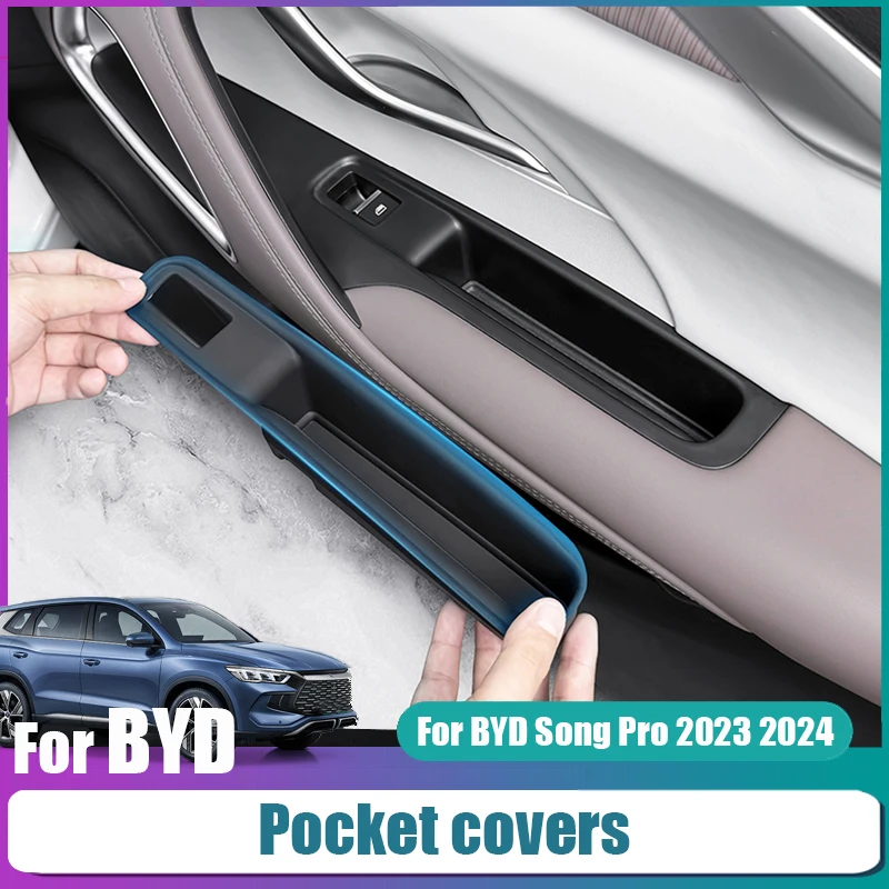 Для BYD Song Pro 2023 2024, карманные чехлы, дверные внутренние ручки, ящик для хранения, модификация салона автомобиля