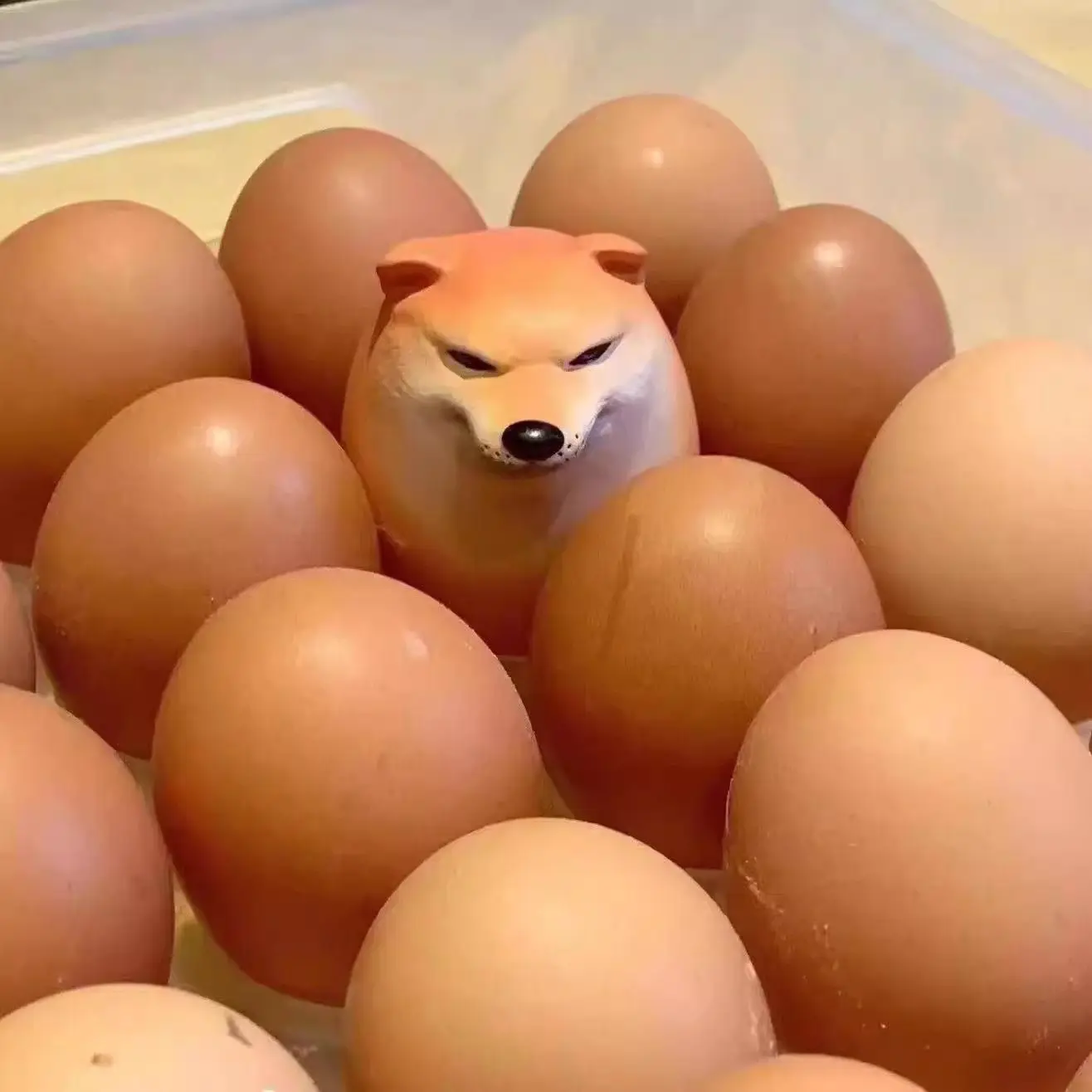 Reative Shiba Inu Реалистичная форма яйца ПВХ Декор стола Собачье яйцо Союз украшения Домашние офисы снимают стресс Расслабляющий праздничный подарок