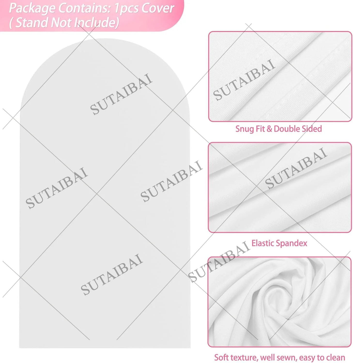 Фото Розовый Хэллоуин Baby Shower Arch Backdroop Cover A Little Boo Is Almost Due Pastel Girl Bow Coquette Wall Эластичная приталенная ткань №4