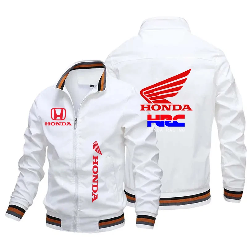 Фото Мужская мотоциклетная куртка с логотипом Honda, куртка Honda, куртка пилота на заказ для гоночной команды мотоциклов, свободная мужская одежда, спортивная №3