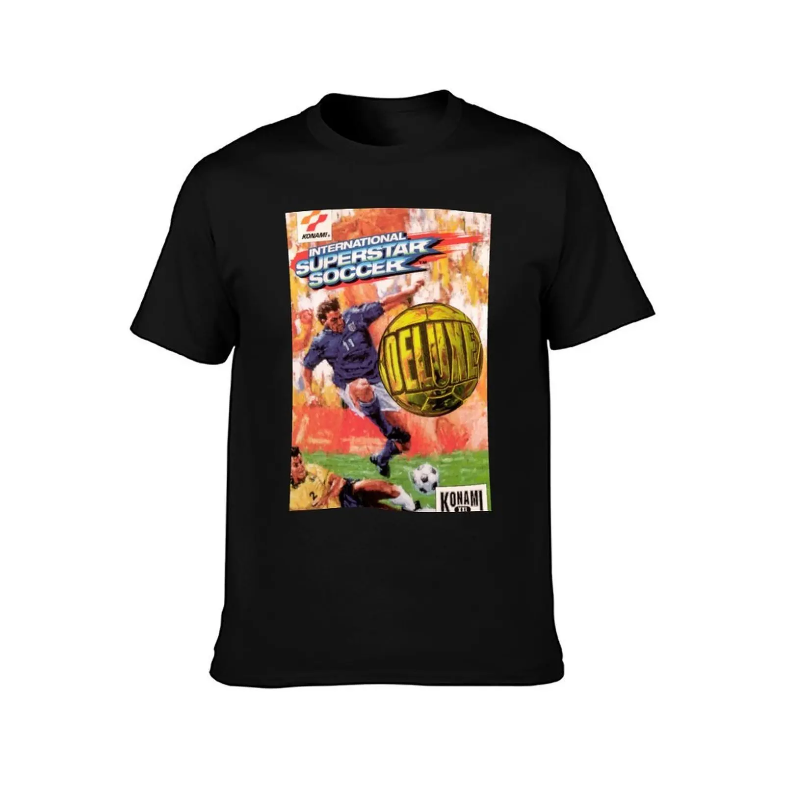 Фото Футболка International Superstar Soccer Deluxe, мужские футболки, повседневные мужские футболки, облегающая футболка №2