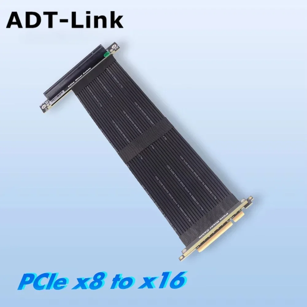 ADT-Link PCI-E 4.0 x8–x16 Переходной кабель «папа-мама» Поддержка видеокарты RTX3060 AMD NVIDIA GPU ETH Удлинитель для майнинга