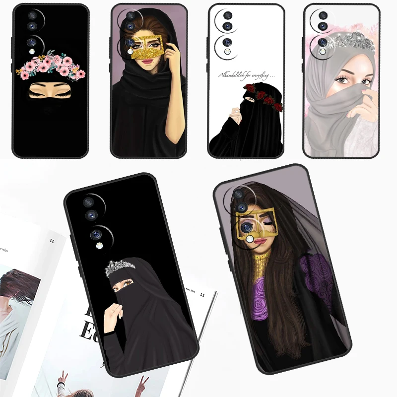Исламский мусульманский чехол Hijabi для девочек Huawei Nova 10 9 SE 3i 7i 11i 11 Pro 5T Y60 Y61 Y70 Y90 Y91 P20 P30 P40 Lite чехол