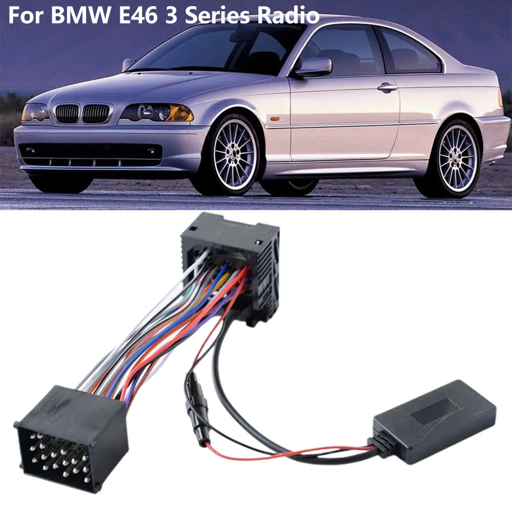 Автомобильный радиоприемник Bluetooth 10 Pin AUX IN аудио кабель адаптер для BMW E46 3 Series беспроводной адаптер музыкальный модуль приемника