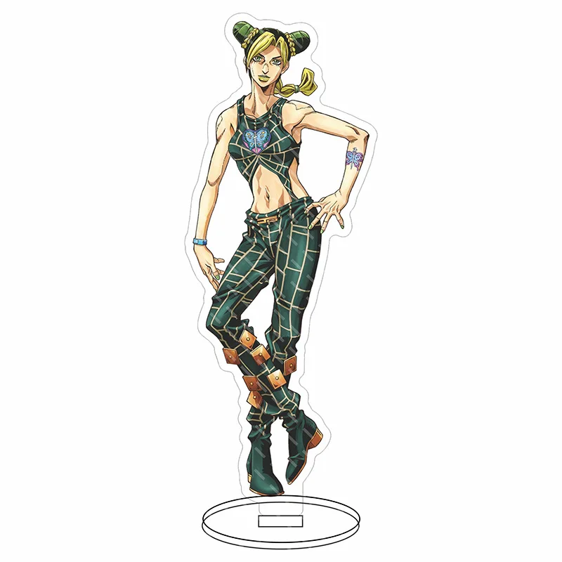 Фото ГОРЯЧАЯ аниме JoJo Bizarre Adventure, акриловая подставка, фигурка, модель, держатель для тарелки, топпер для торта, анимационные периферийные устройства, подарки 15 см №2
