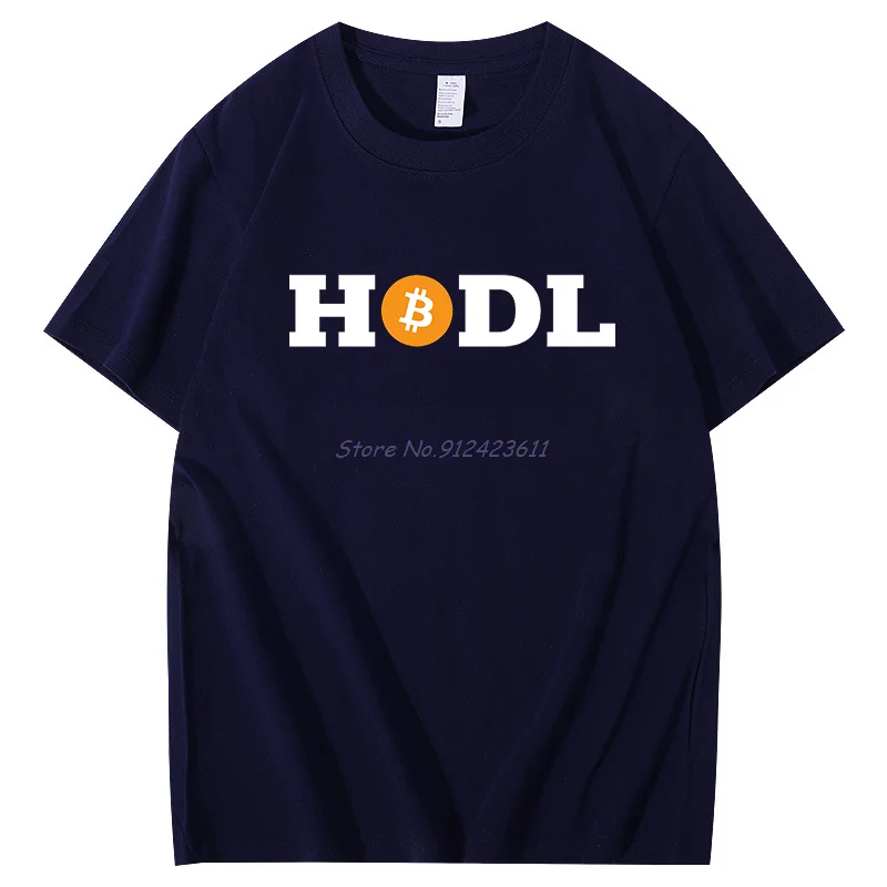 Биткойн Криптовалюта Meme Винтаж Hodl Harajuku Графические футболки Летняя хлопковая футболка с круглым вырезом и короткими рукавами Мужская одежда