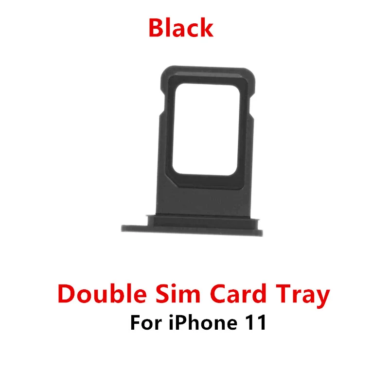 Фото Лоток для SIM-карты для iPhone 11 одинарный/двойной металлический пластиковый лоток для Nano Sim-карты слот Держатель запасные части №5