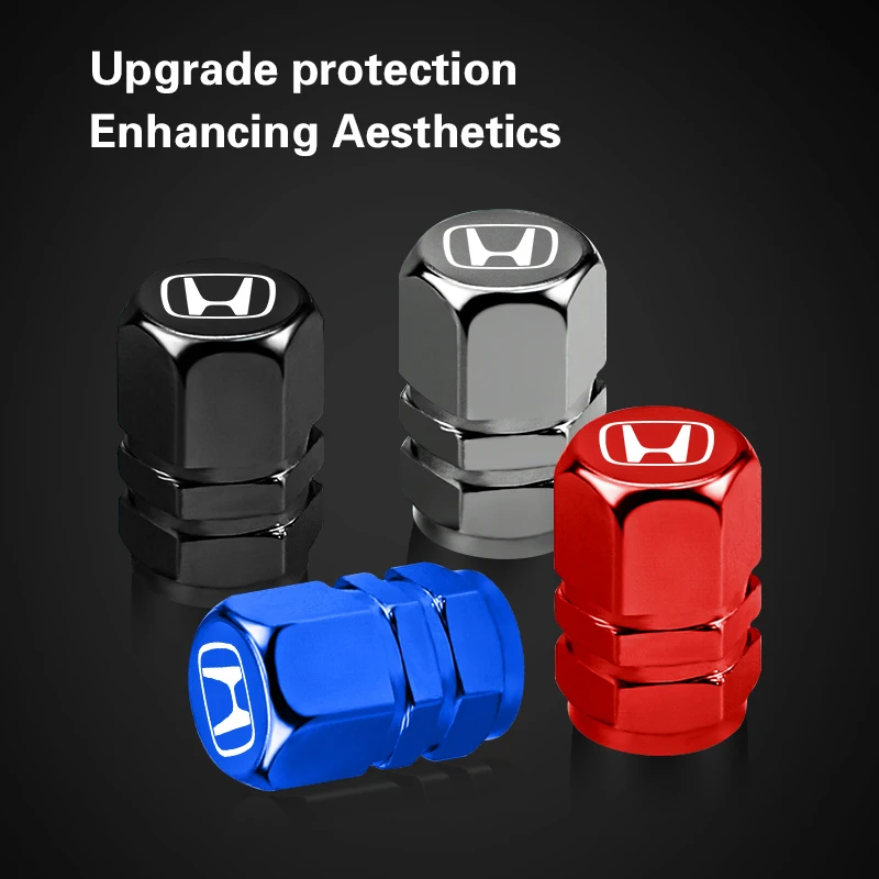 Фото 4 шт., колпачки для клапанов автомобильных шин Honda Civci FIT CRV Accord Jazz HRV Dio Stepwgn preвстроенное представление Одиссея Vezel Pilot №4