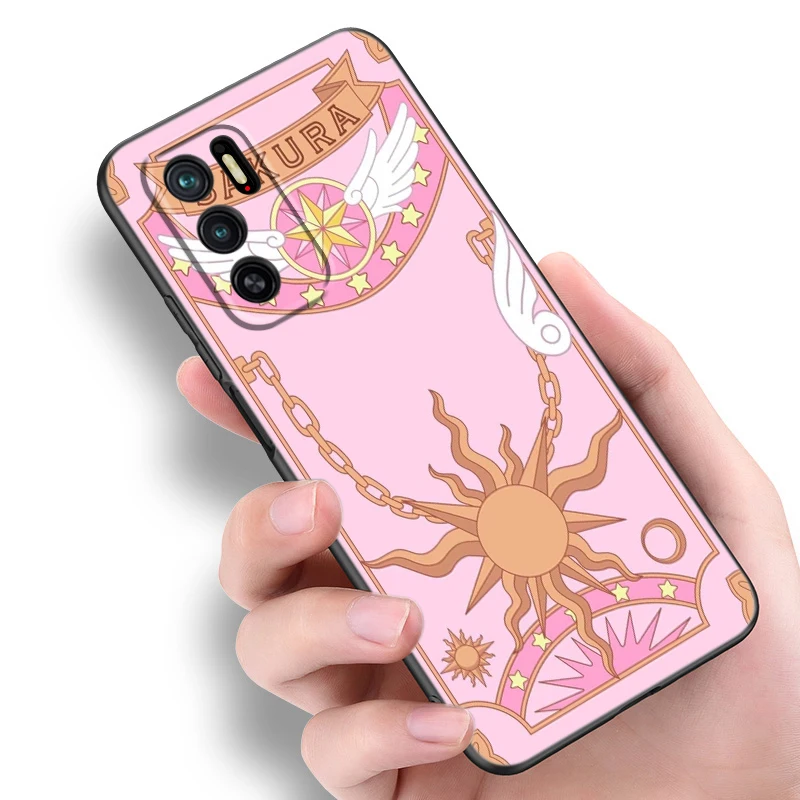 Фото Черный силиконовый чехол для телефона Card Captor Sakura в стиле аниме для Xiaomi Redmi Note 10 11 12 13 14 Pro Plus 10S 11S 12S Противоударный чехол №3