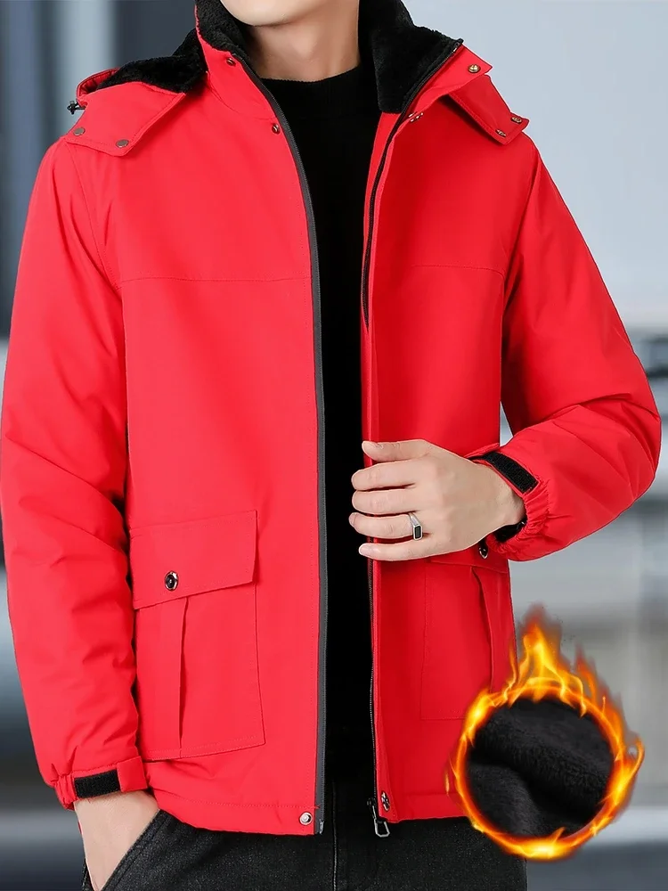 Мужская большая верхняя одежда 9xl, ветрозащитный анорак 10xl, мужская зимняя парка больших размеров, водонепроницаемая флисовая теплая куртка с капюшоном, мужское плюшевое пальто