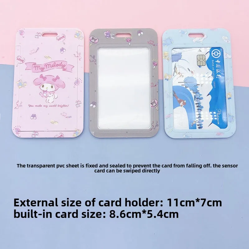 Фото Kawaii Sanrio Hello Kitty Cinnamoroll Kuromi My Melody аниме брелок-подвеска KT Cat держатель для карт ремешок держатели для карт для девочек №3