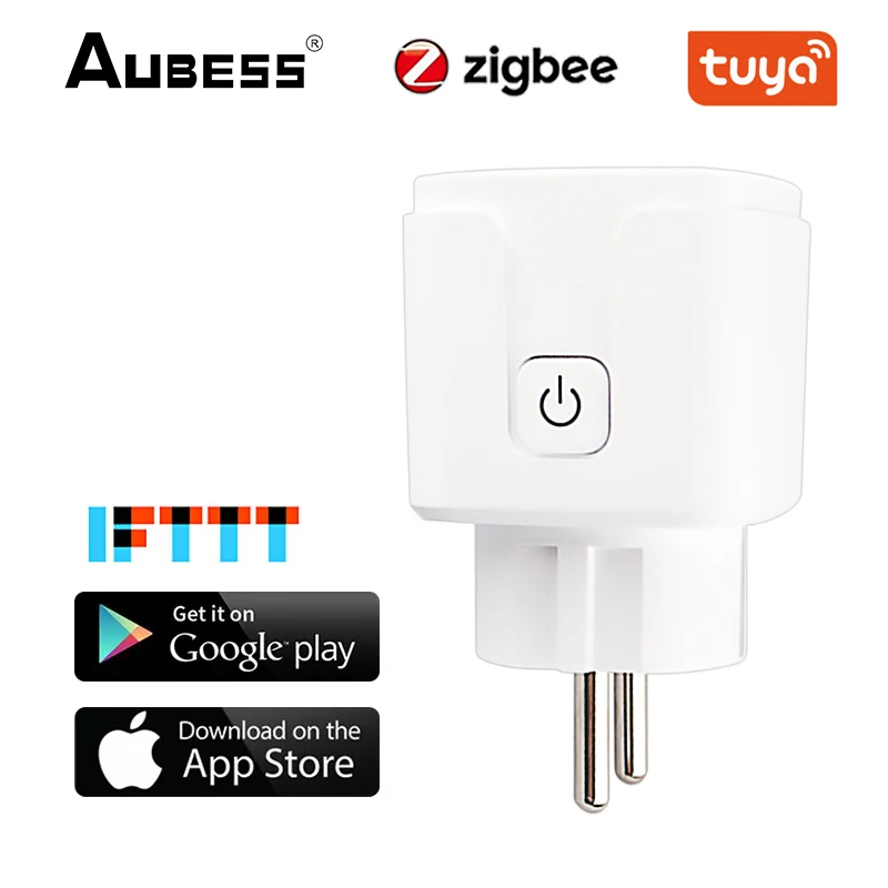 Смарт-розетка ZigBee Tuya 16 А, ЕС, 110-250 В, без измерительной платы