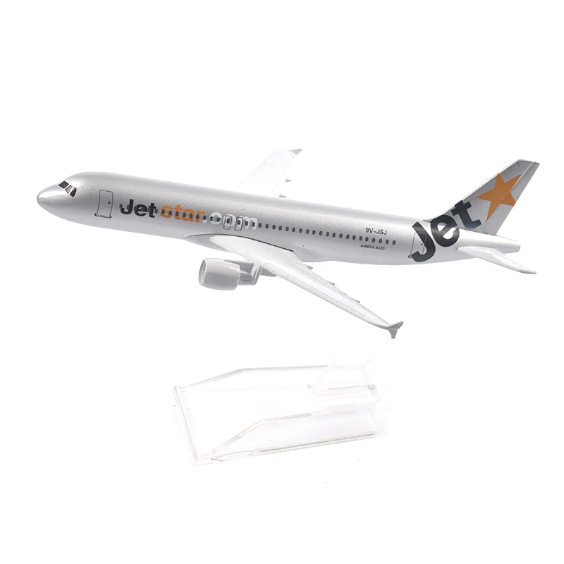 Модель самолета JASON TUTU, 16 см, Jetstar Airlines, аэробус A320, Литые металлические самолеты масштаба 1/400