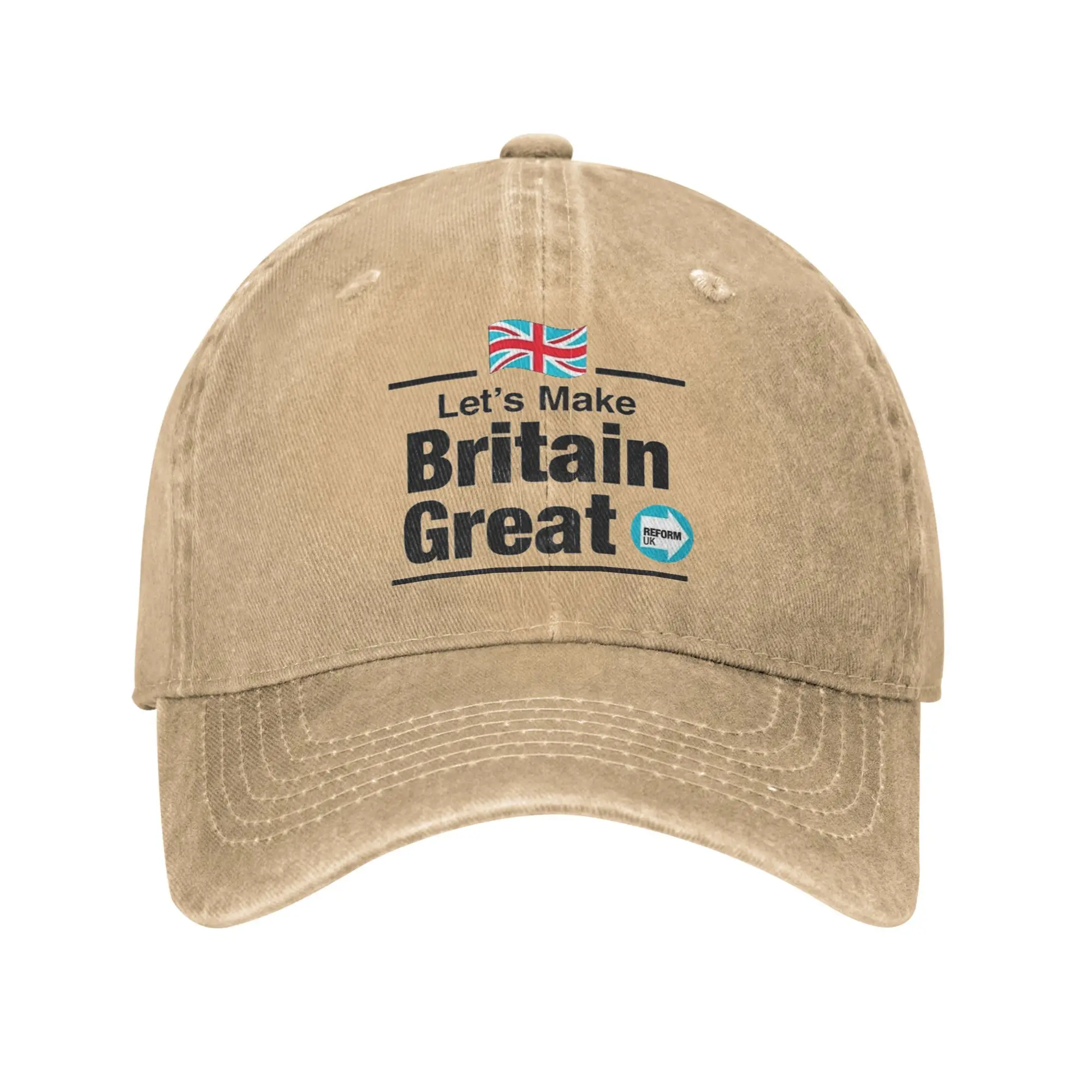 Реформа Великобритании Let's Make Britain Great Sun Бейсбольная кепка в стиле ретро для женщин и мужчин Промытые шляпы в стиле хип-хоп Оптовая продажа бейсболок Подарок
