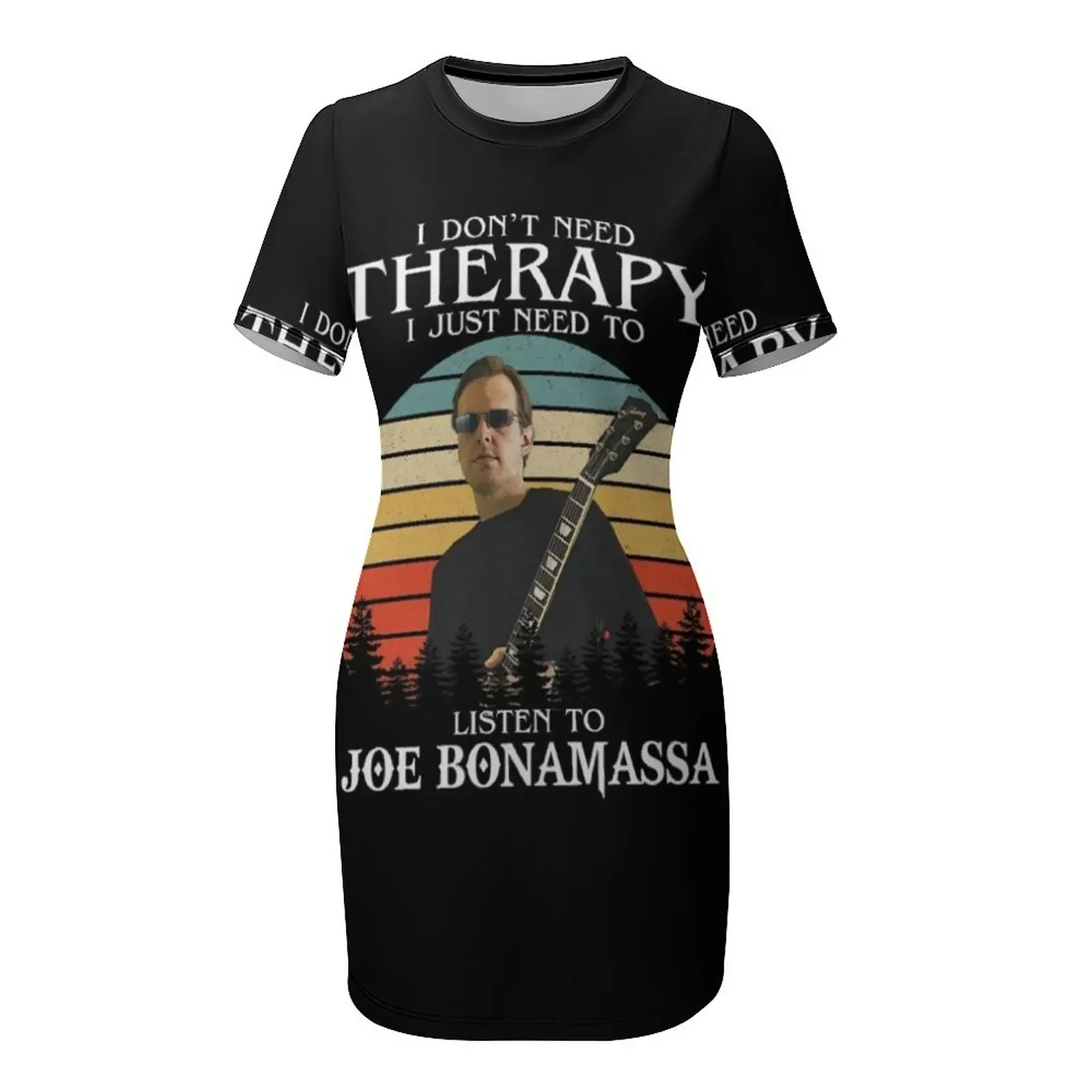 Фото Ich brauche программ Therapie, ich muss nur Joe Bonamassa zuh?ren Платье с короткими рукавами №4
