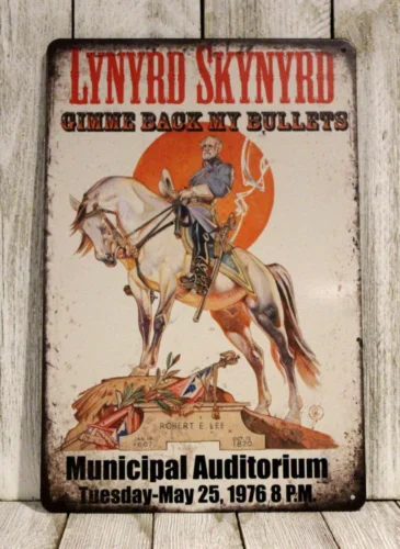 m1, жестяная вывеска Legend Skynyrd Live in Concert 1976, тур, винтажный рекламный металлический плакат XZ-алюминий