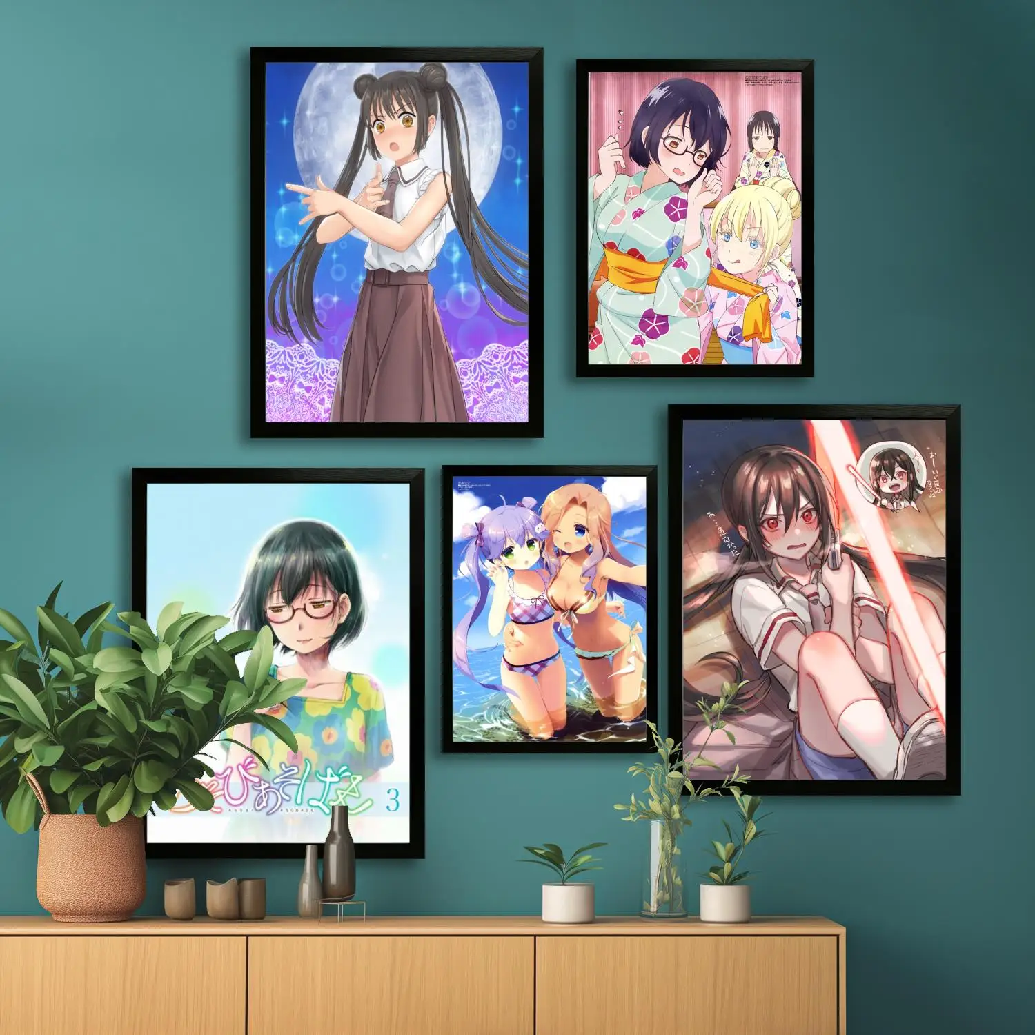 asobi asobase холст художественный постер, настенное искусство, картина с принтом, современная семья, декор для спальни, постеры, декоративная живопись