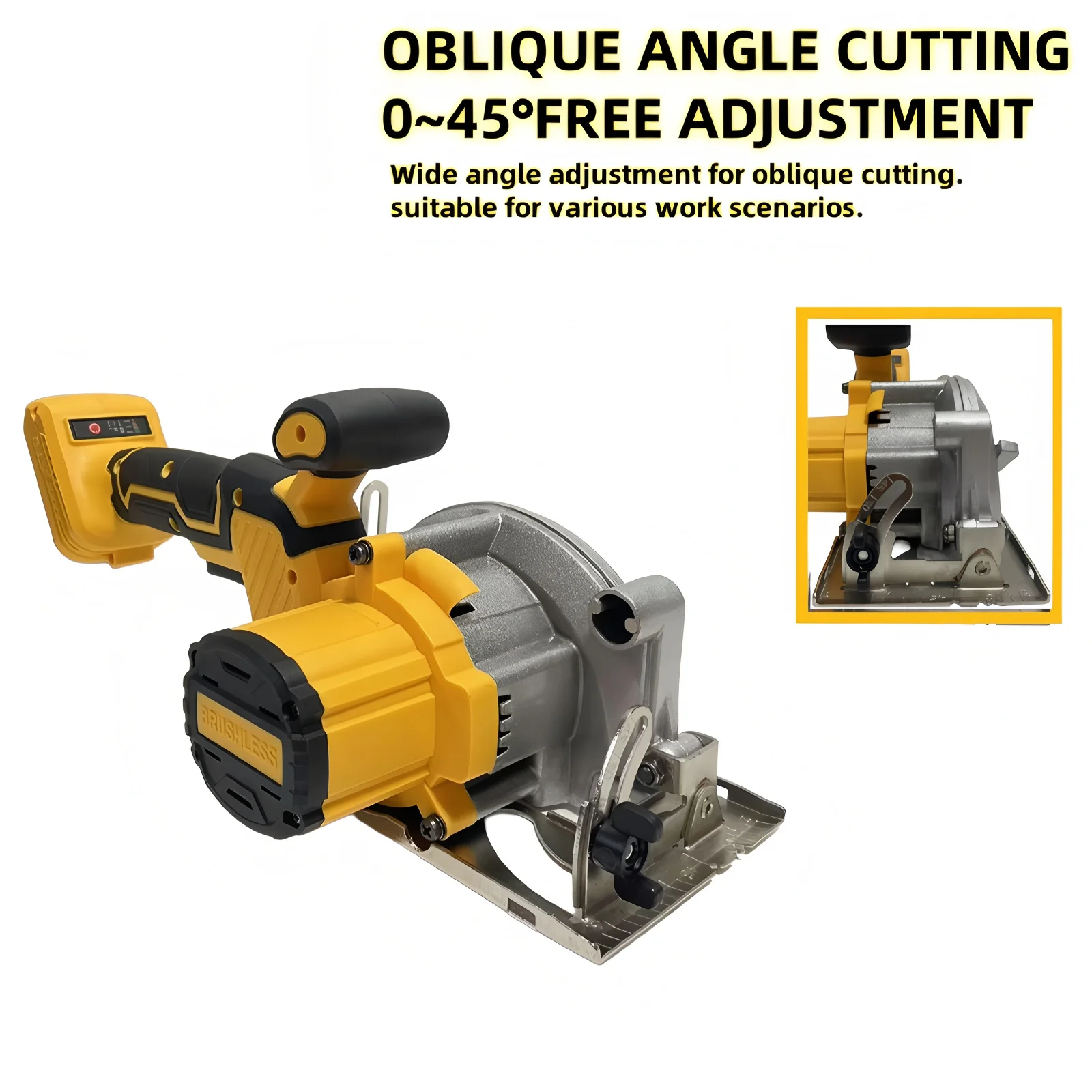Фото Подходит для Dewalt, аккумулятор 20 В, 140 мм, бесщеточная электрическая циркулярная пила, внешний ротор, аккумуляторная мощная резка, деревообрабатывающие электроинструменты №3