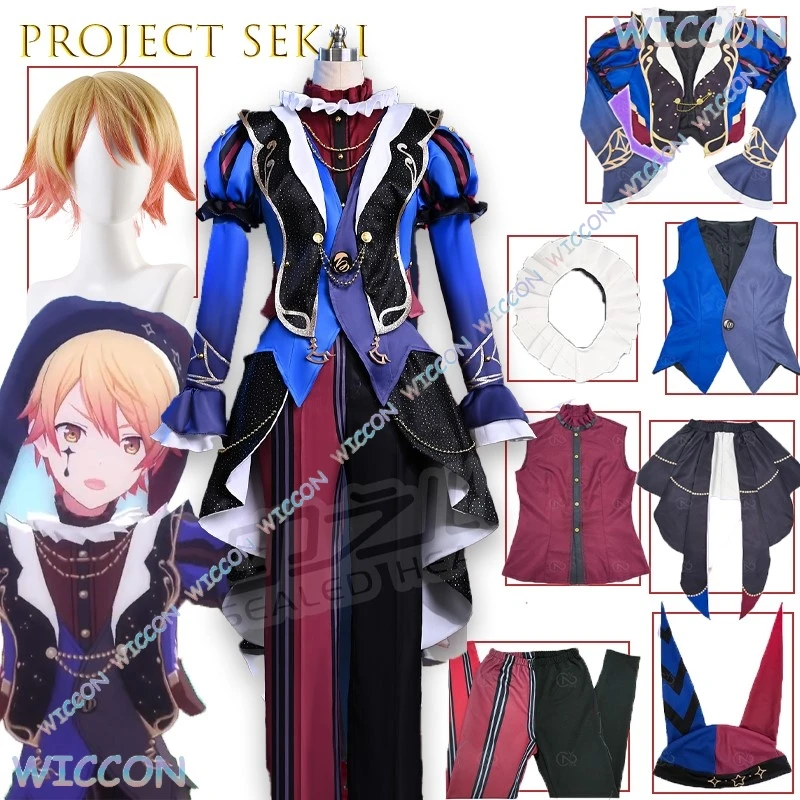 Project Sekai PJSK Tenmasu ksa Wonder Show Clown Косплей Костюм Красный Черный Цирковой Костюм Аниме Сценический Наряд Хэллоуин