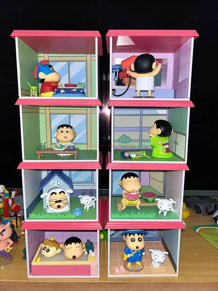 Crayon Shin-chan Haruhinabe домашняя серия глухая коробка Tide Play мультяшный персонаж милая кукла подарок коллекционные настольные украшения