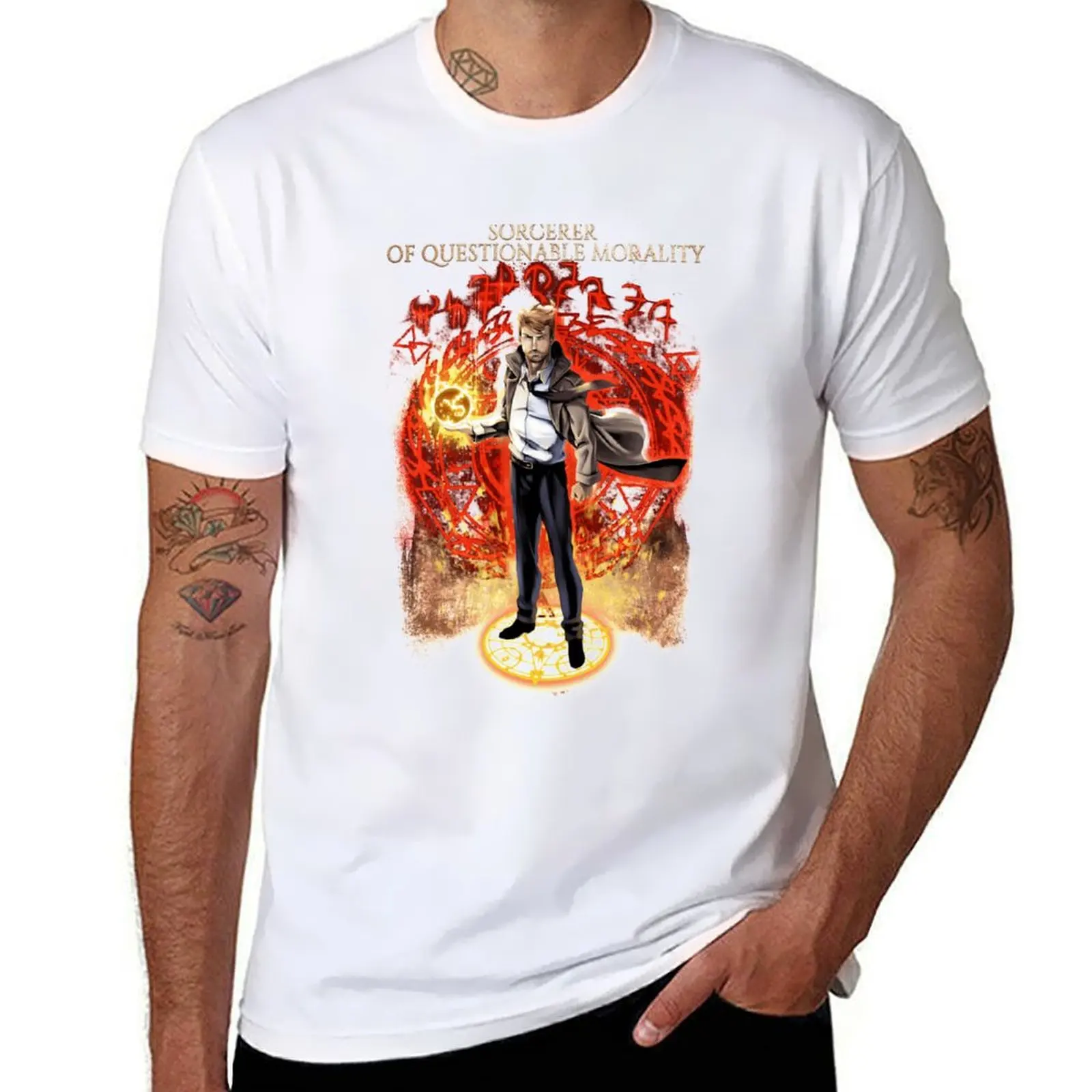 Футболка John Hellblazer For Fans по индивидуальному заказу, мешковатые рубашки большого размера, мужские хлопковые футболки (art.: 3920d1033e3e8) - 3920d1033e3e8