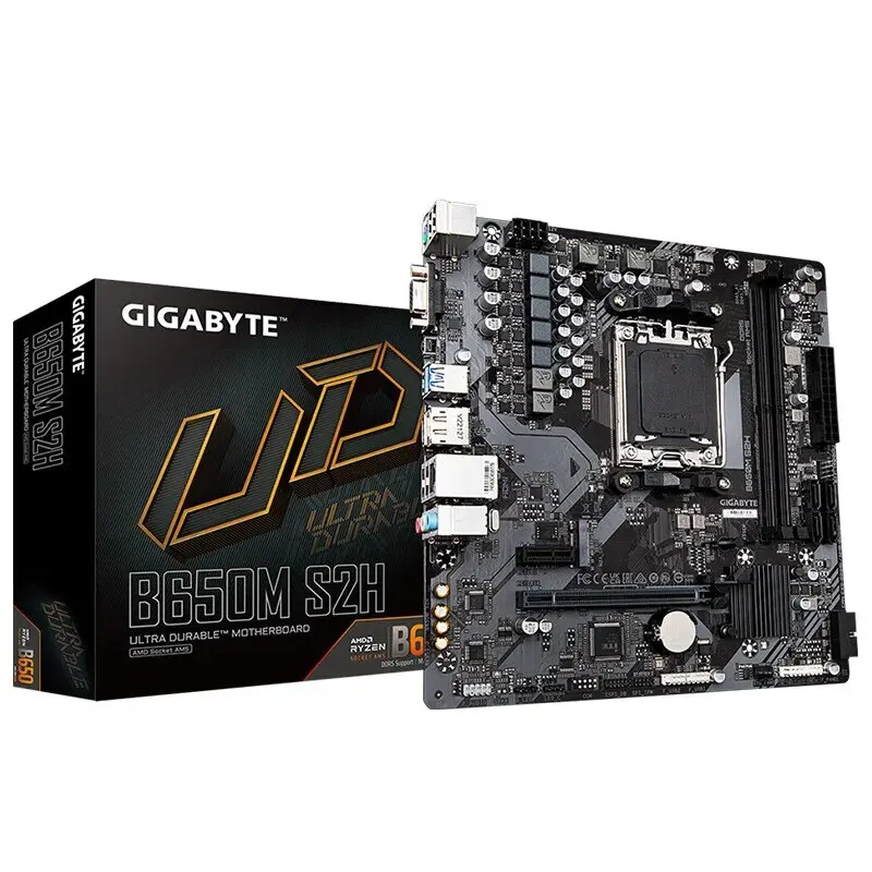 GIGABYTE B650M S2H Новый Micro ATX B650 DDR5 6400 +(OC) MHz M.2 PCIe 4,0 X16 96G AMD Ryzen 7000 Series AM5 материнская плата (art.: 3920c4a2633a1) - 3920c4a2633a1