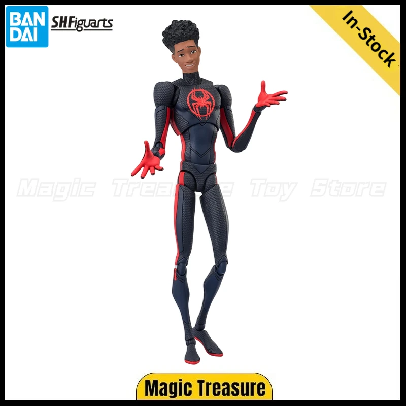 【В наличии】Оригинальная фигурка BANDAI SPIRITS S.H.Figuarts ACROSS SPIDER-VERSE PART ONE Miles Morales, модель игрушки в подарок