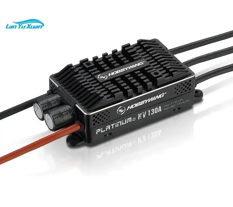 Оригинальный бесщеточный ESC Hobbywing Platinum 130A V4 HV BEC/OPTO 5-14S Lipo Air Mode для радиоуправляемого дрона-вертолета