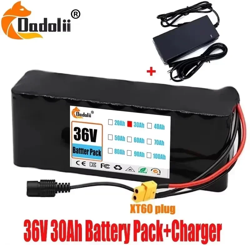 10S3P 36V 30Ah литиевый аккумулятор, 1000 Вт, с BMS, используется для модификации велосипедов, скутеров, электромобилей