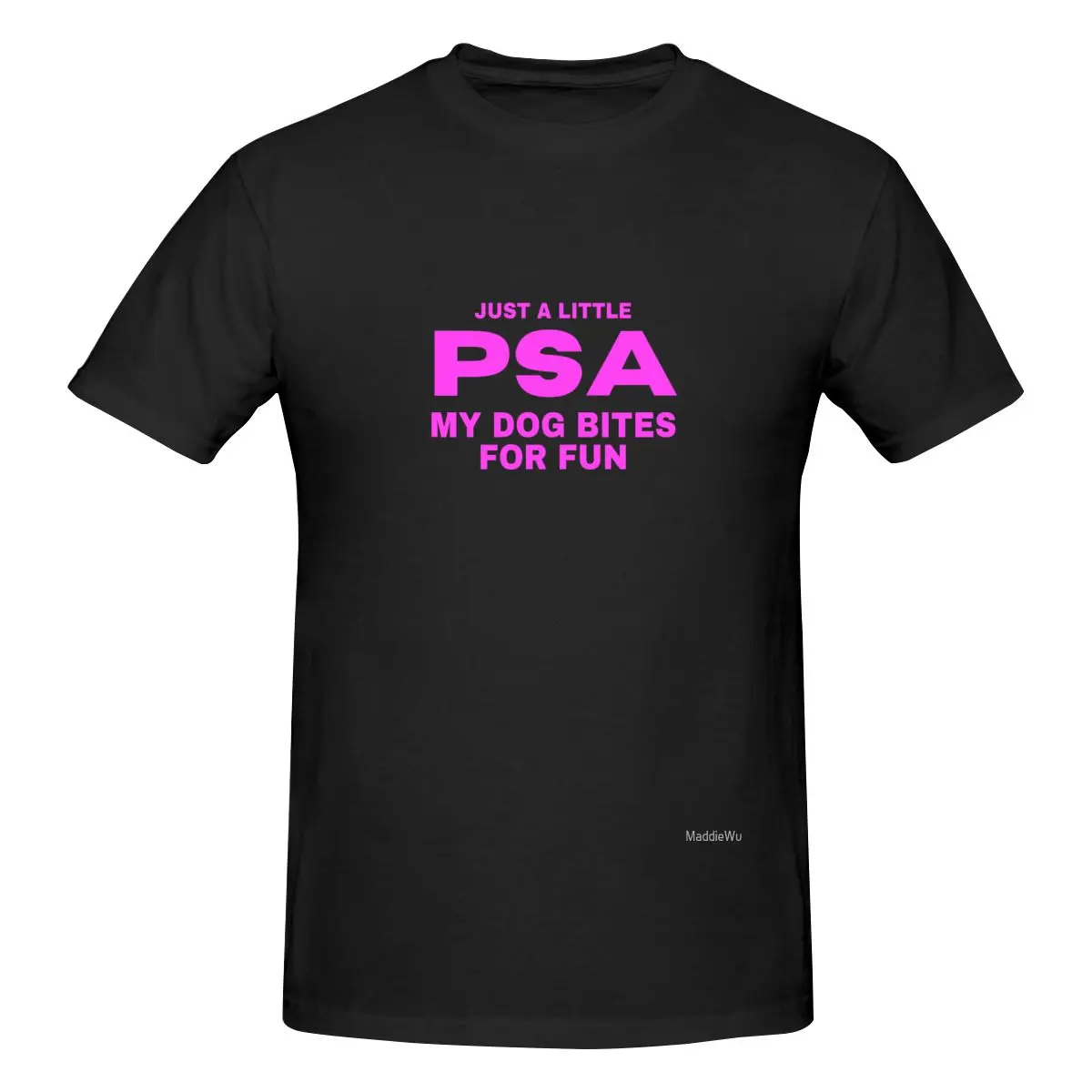 Funny Pink - PSA Dogs Bite For Fun Мужская футболка Топы с принтом свободные и облегающие женские футболки