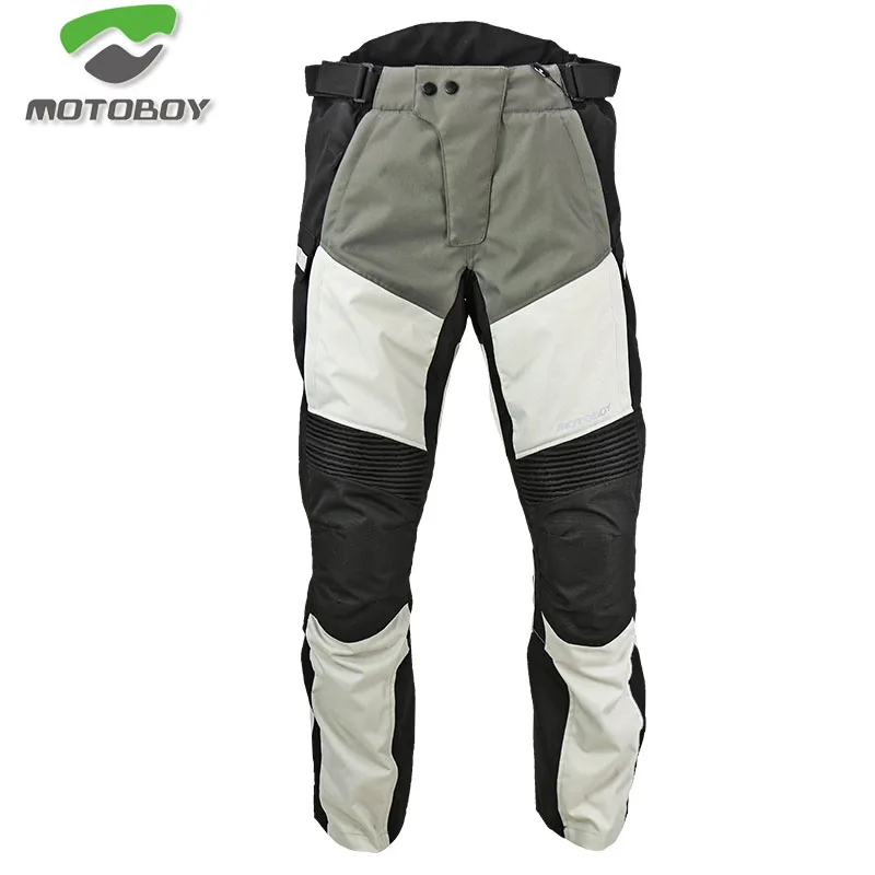 Зимние водонепроницаемые мужские мотоциклетные брюки MOTOBOY, брюки для мотокросса с CE, наколенники, мото байкерские брюки
