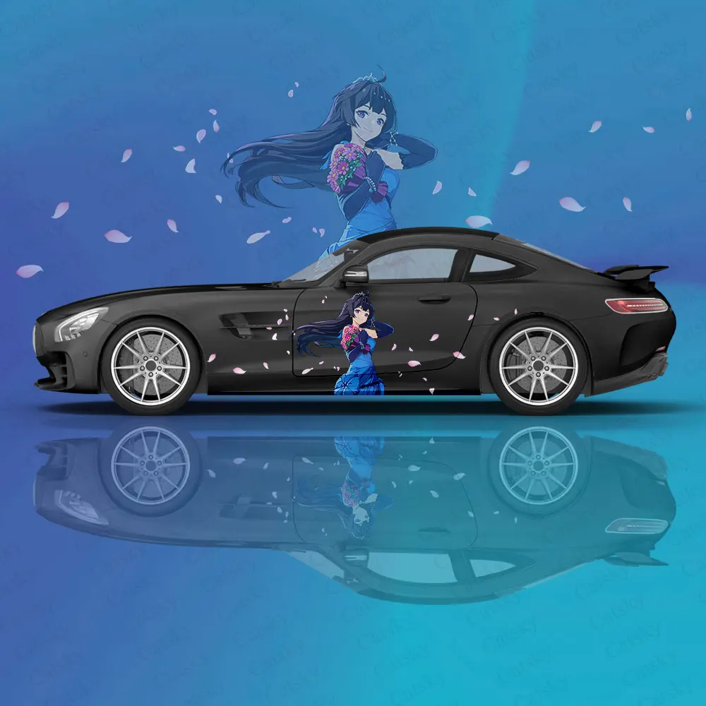Фото Аниме девочка Honkai Impact Itasha Автомобильная оболочка Защитная искусственная креативная наклейка модификация боковой стороны автомобиля декоративная наклейка №4