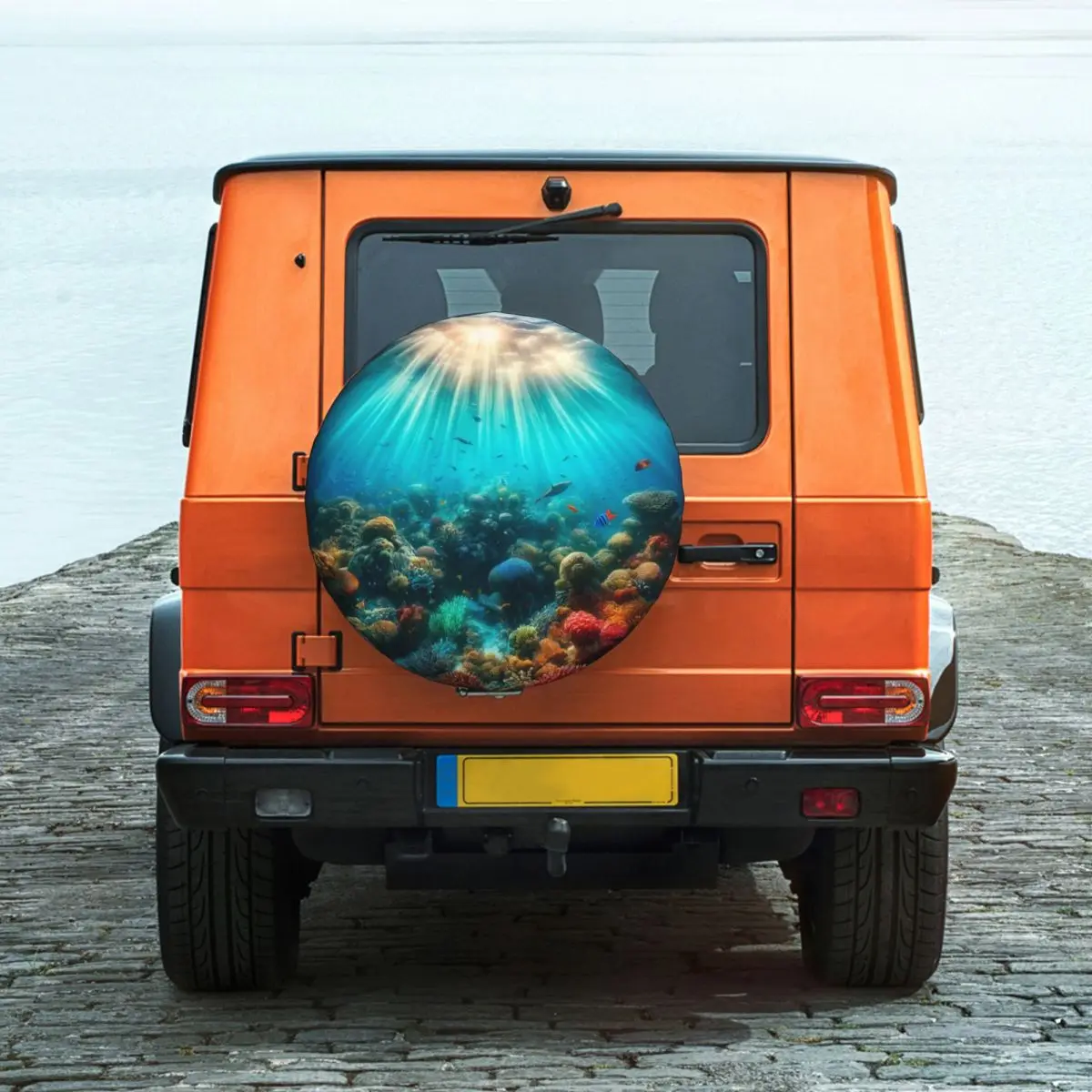 Фото Подводный морской чехол для запасного колеса для Suzuki Mitsubish SUV RV, защитные колеса автомобиля, аксессуары 14 
