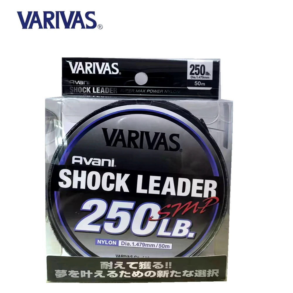 2025 НОВАЯ оригинальная леска VARIVAS AVANI SHOCK LEADER, 35LB-250LB, диаметр: 0,519-1,809 мм, супер MAX POWER, нейлоновая японская леска