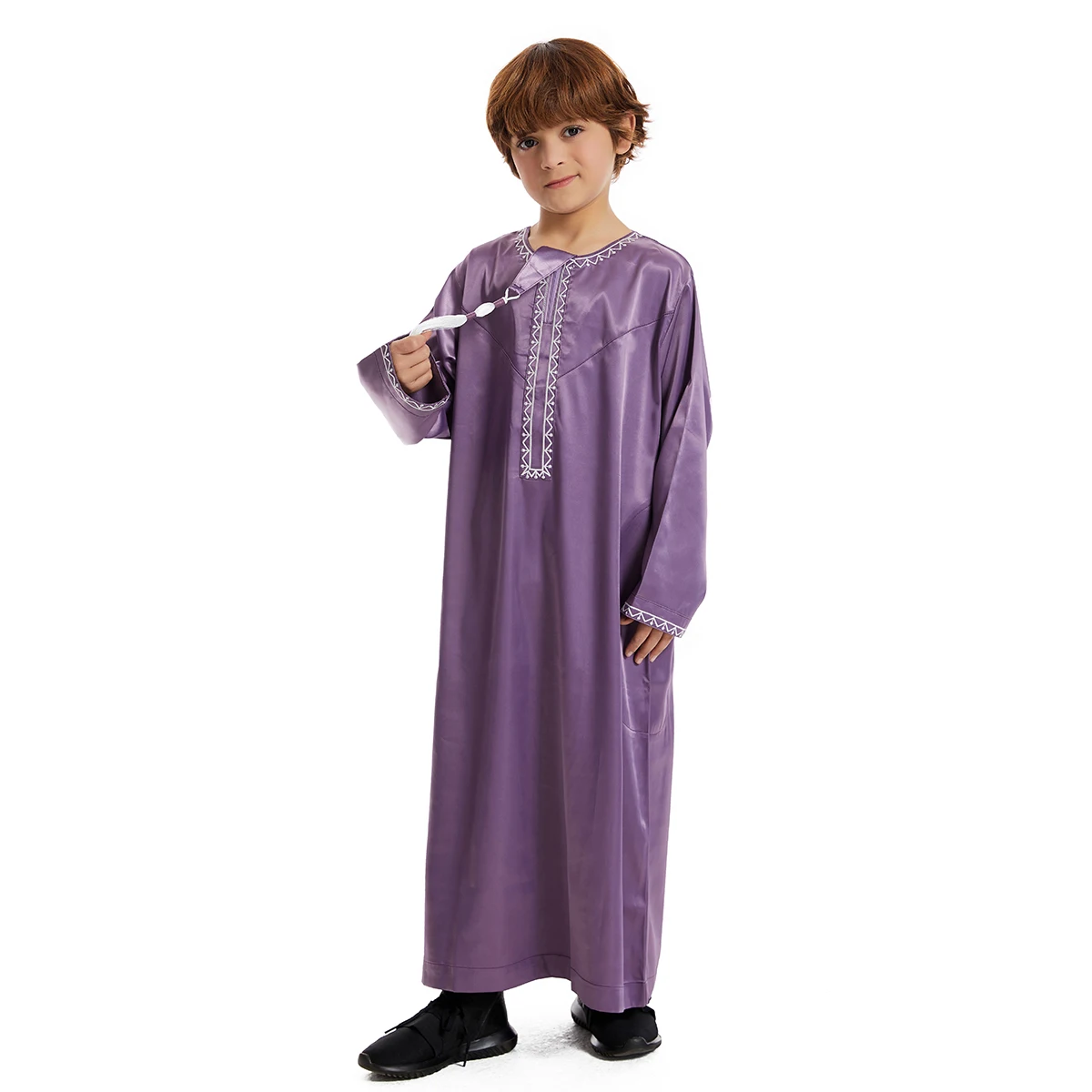 Ближний Восток арабские Мальчики Дети кисточки Jubba Thobe Eid Рамадан мусульманский детский халат Djellaba Dishdasha исламский Thoub Abaya платье (art.: 3920c6022f6cb) - 3920c6022f6cb