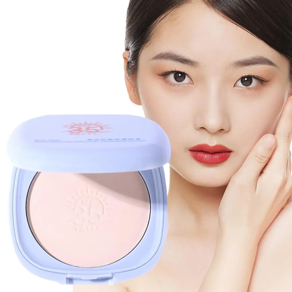 SPF 35, солнцезащитная пудра, косметическая пудра для лица, контроль жирности, пудра для макияжа, прессованный матовый консилер, стойкий водостойкий H7Y6