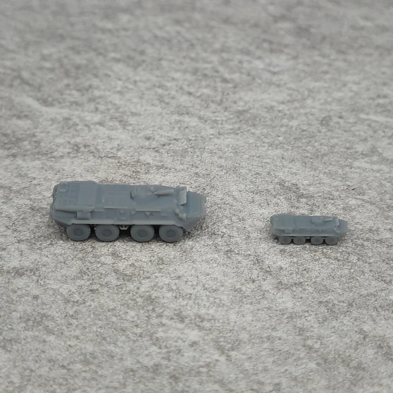 Фото 5 шт. BTR80 Шаговая боевая машина, модель из смолы 1/350 или 1/700, миниатюрная модель боевой машины TK615 №2