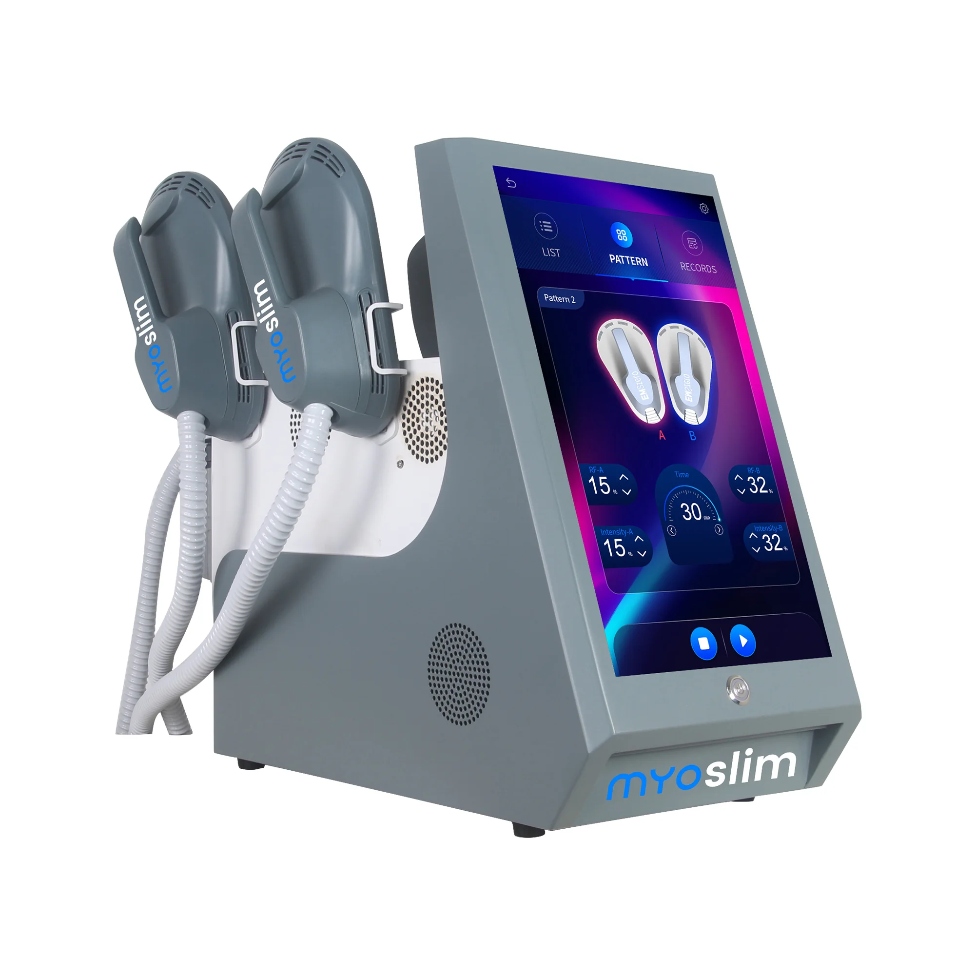 Фото 2025 Myoslim 6500 Вт 15 Tesla Neo RF EMS машина для моделирования тела электрический стимулятор мышц вибрация для похудения настольный большой экран №4