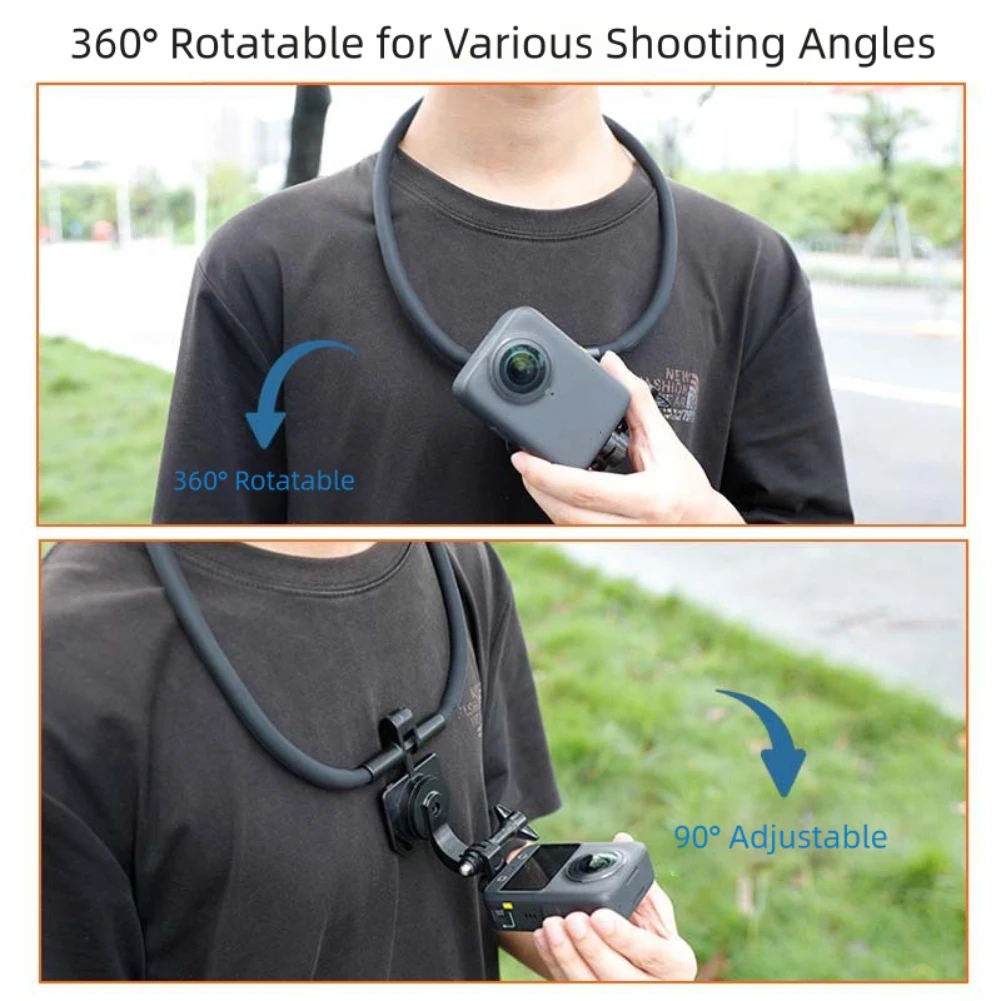 Держатель на шею без помощи рук для DJI Osmo360, регулируемый нагрудный ремень, панорамная камера, шейный кронштейн, аксессуары для экшн-камеры (art.: 3920d17a84ee1) - 3920d17a84ee1