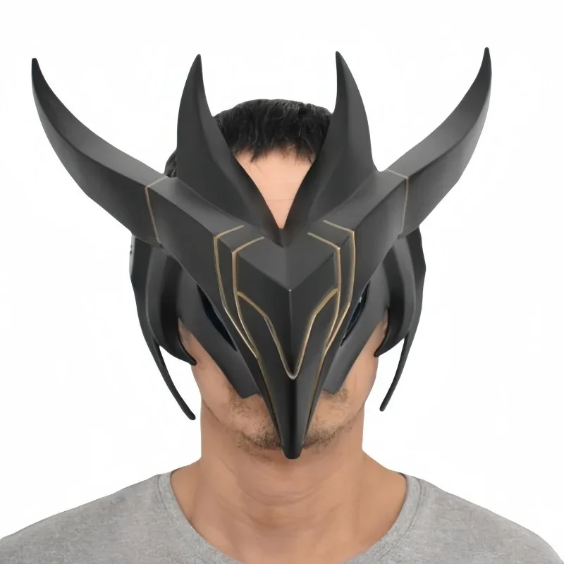 Фото Lol Halloween Pixiv Game League Of Legends Yone Mask Cos Dress Up Ball Люминесцентная смоляная маска 2025 горячая распродажа №2